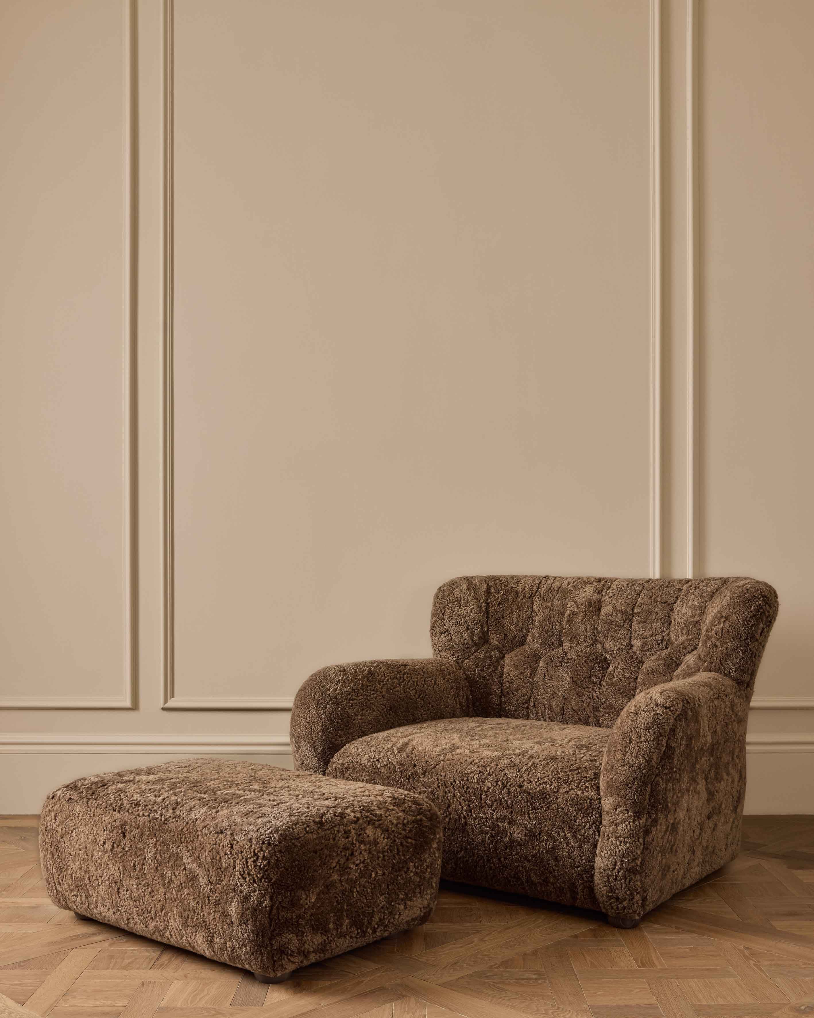 By Lydia' Custom Banda Love Seat with Footstool