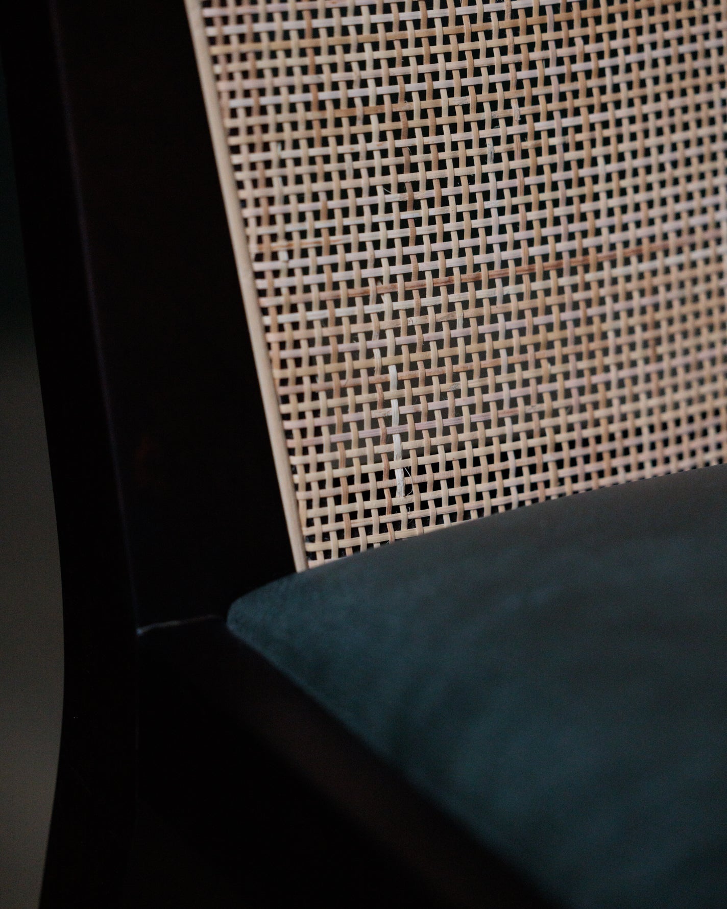 Set of 10 Bespoke Timber Cane Dining Chairs