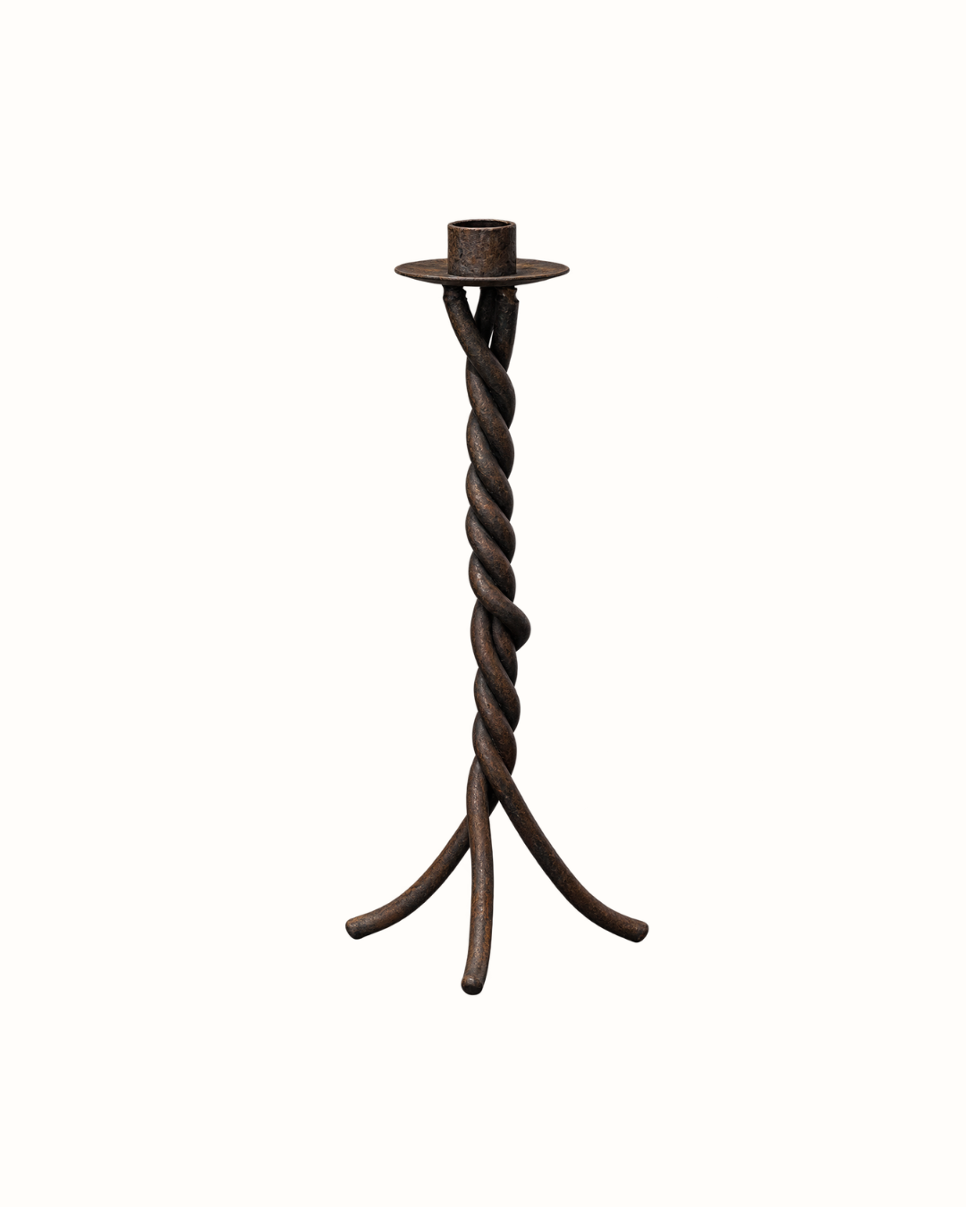 Twisted Iron Candlestick
