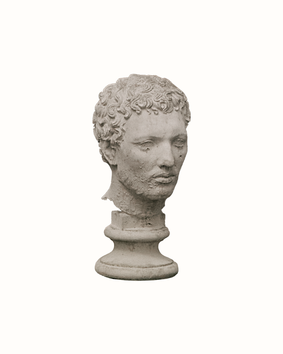 Classical Stone Bust on Pedestal
