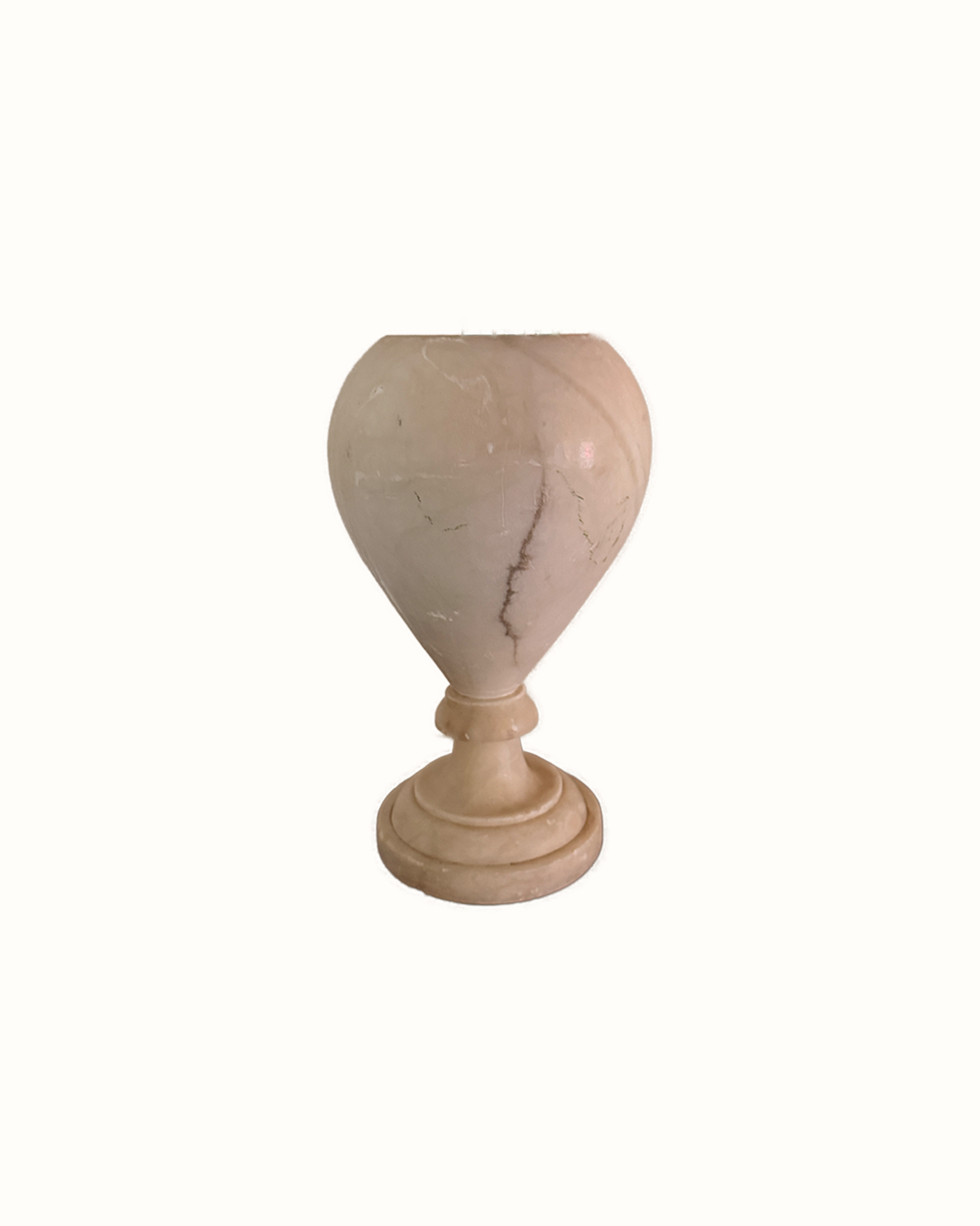 Carved Alabaster Urn Vase