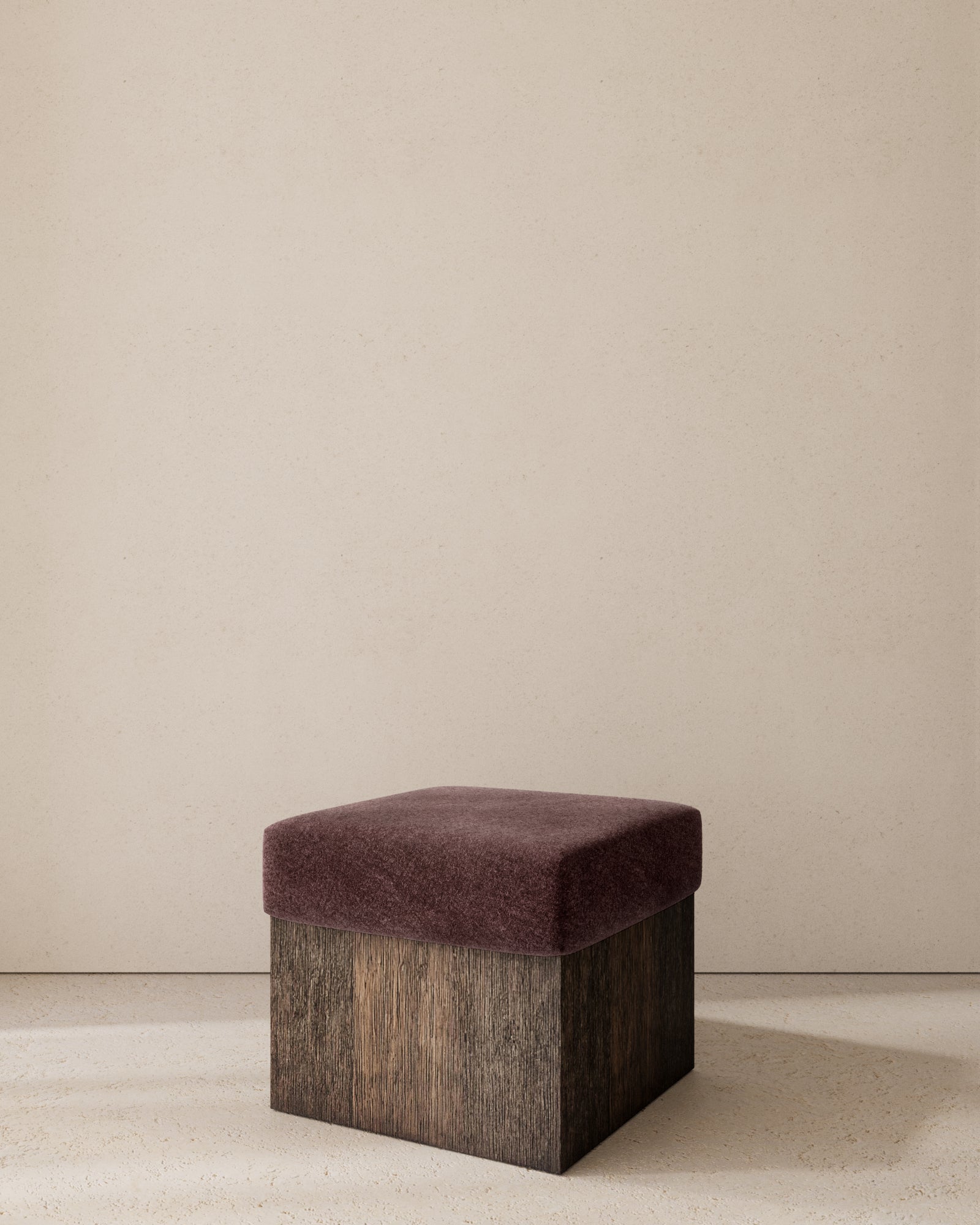 Dot Upholstered Cube Stool