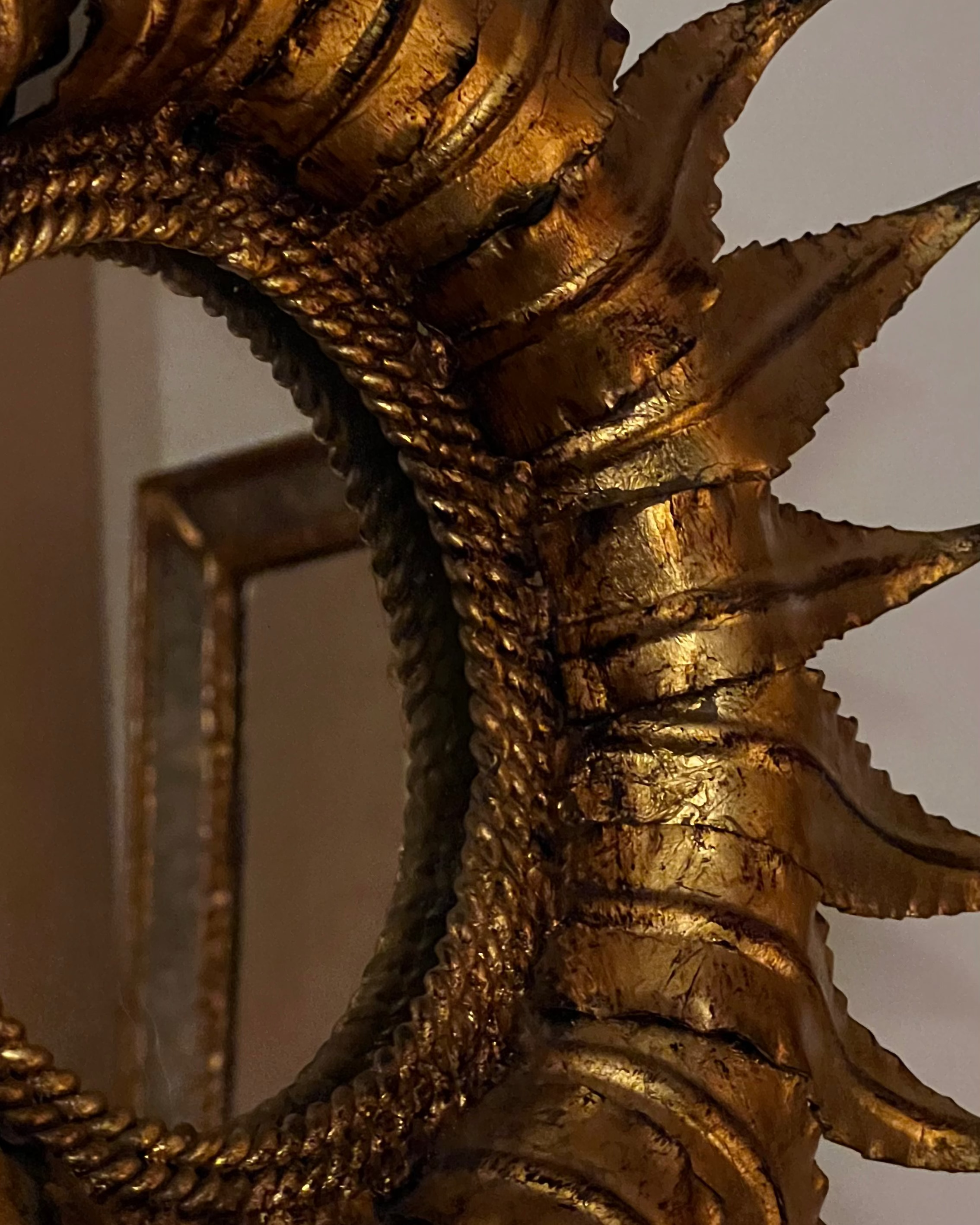 Antique Golden Sunflower Mirror