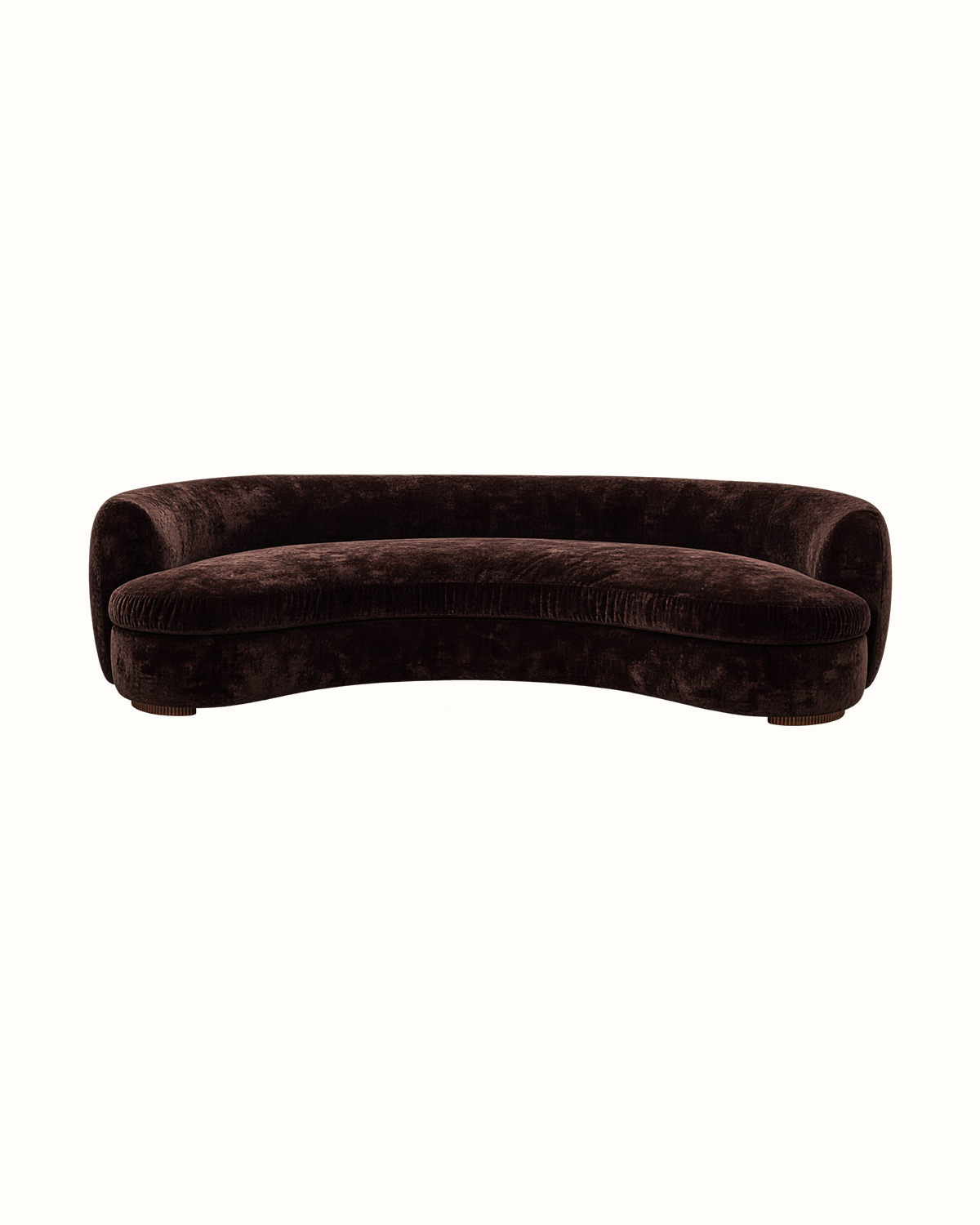Crushed Velvet Curved Sofa