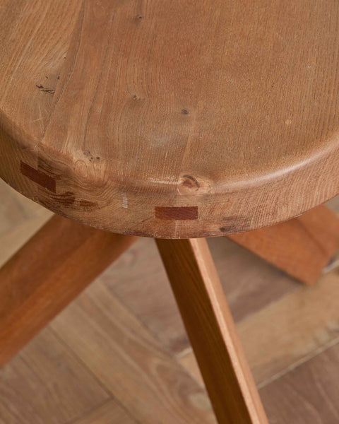 Pierre Chapo S31 Stool in Elm, France 1970s