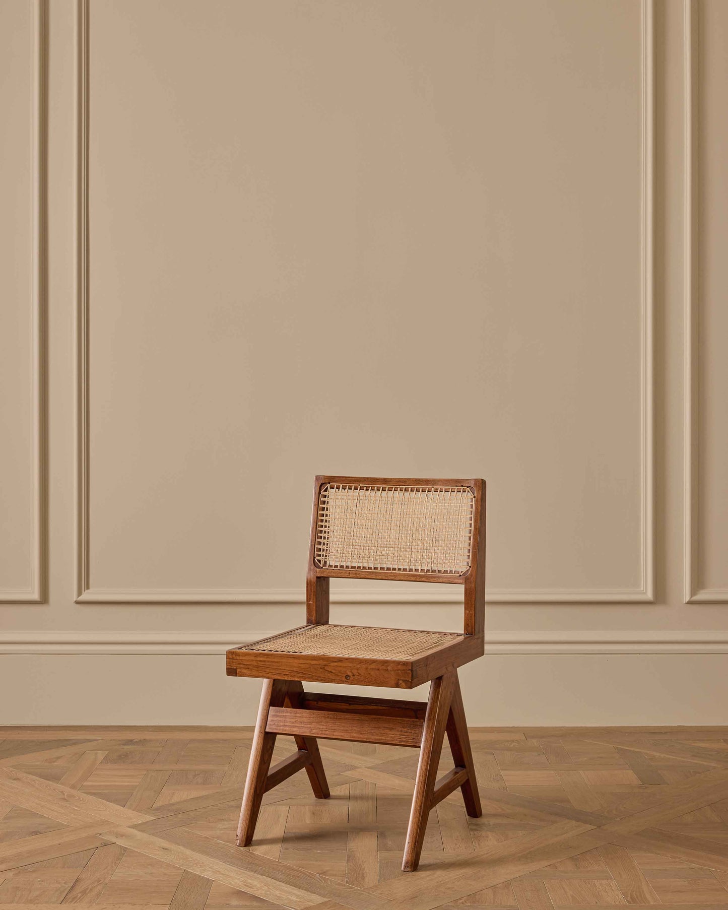 Chandigarh "V" Leg Chair (Armless) by Pierre Jeanneret - Set of 8