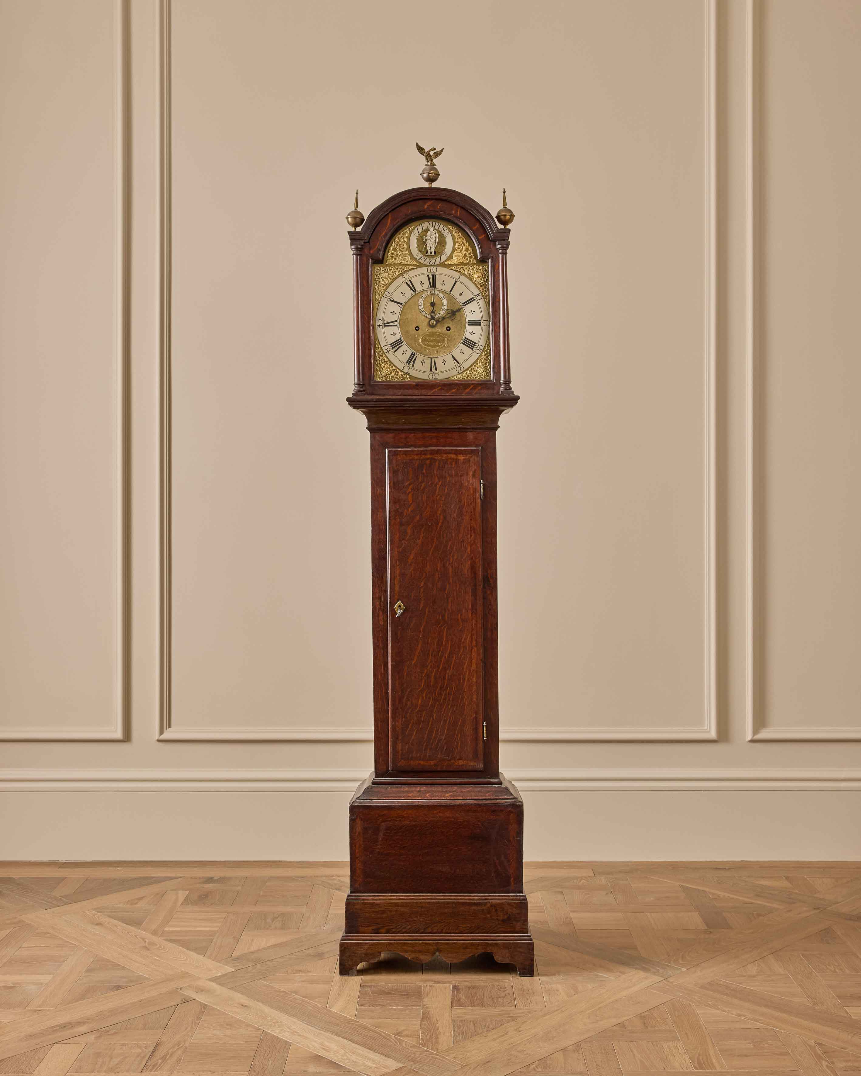 19th Century Oak Grandfather Clock