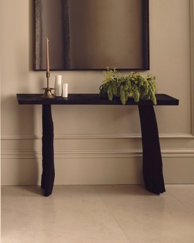 Dug Out Natural Black Wooden Console Table