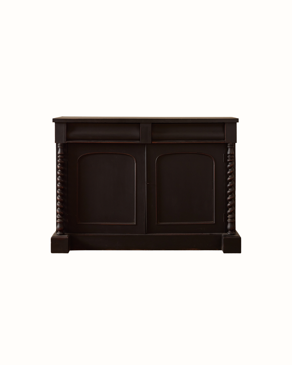 Antique Ebonised Painted Cupboard Sideboard