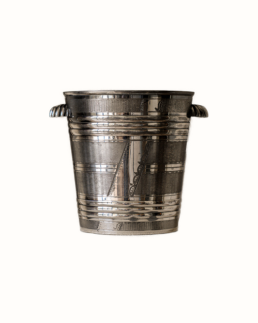 Distressed Silver-Plated Wine / Ice Bucket