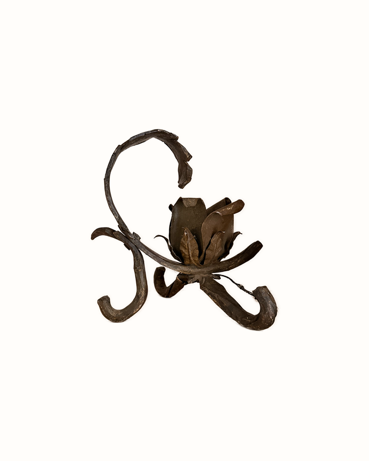 Hand-Forged Floral Table Lamp