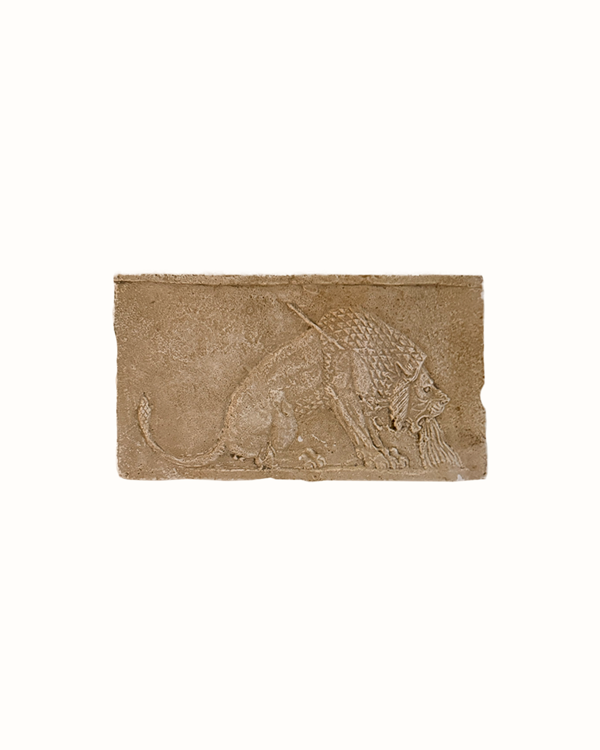 Vintage Assyrian-Style Lion Relief