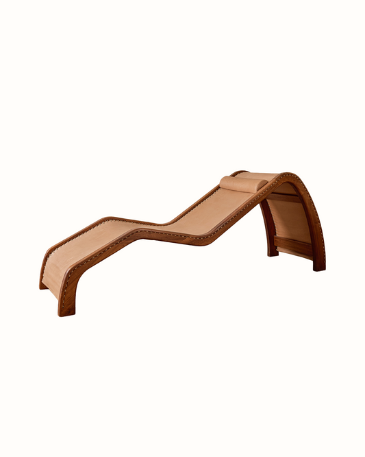 American Daybed in Rosewood & Natural Leather