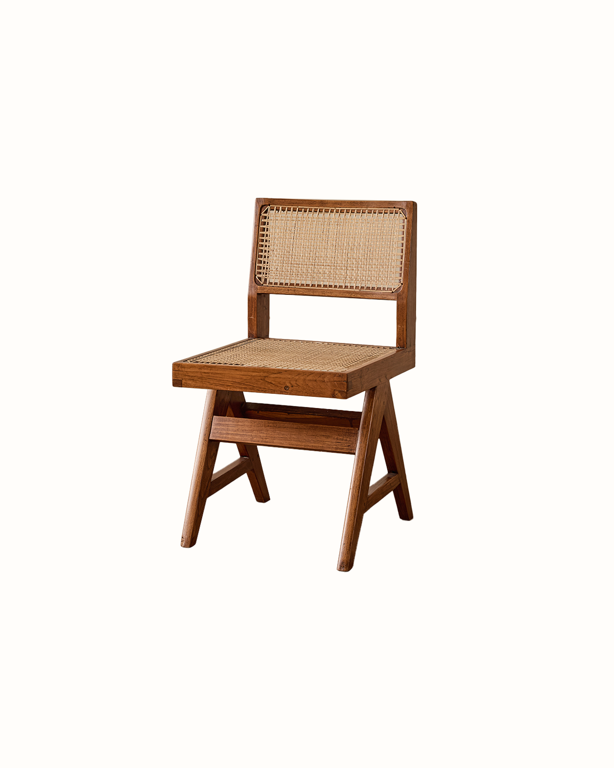 Chandigarh "V" Leg Chair (Armless) by Pierre Jeanneret - Set of 8 - Collectables