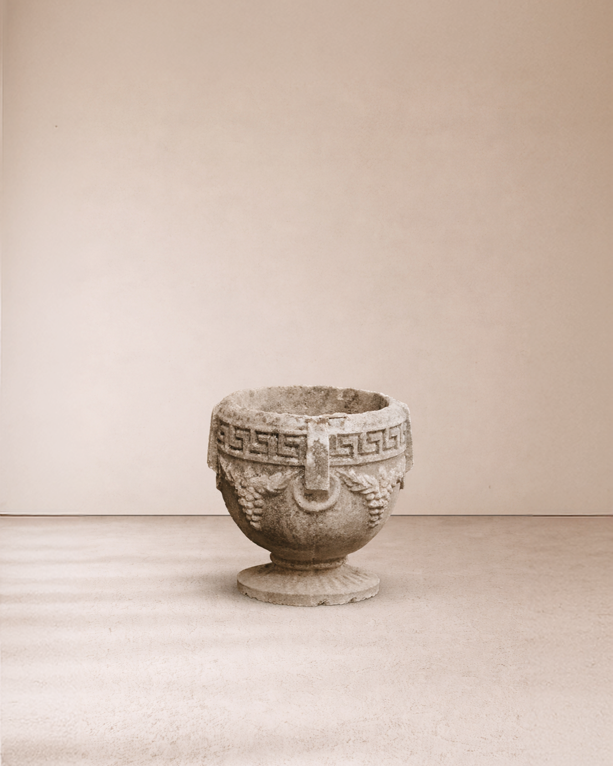 Relief-Band Stone Urn