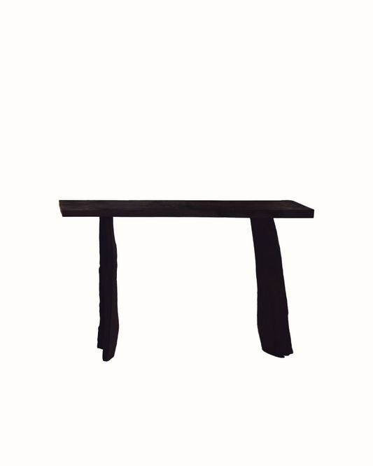 Dug Out Natural Black Wooden Console Table