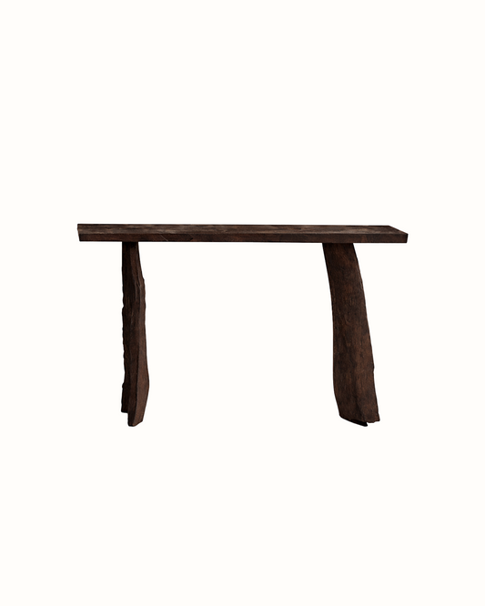 Dug Out Natural Black Wooden Console Table