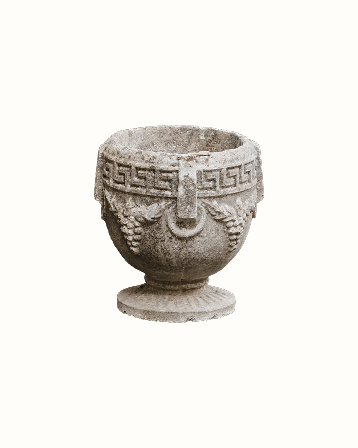 Relief-Band Stone Urn