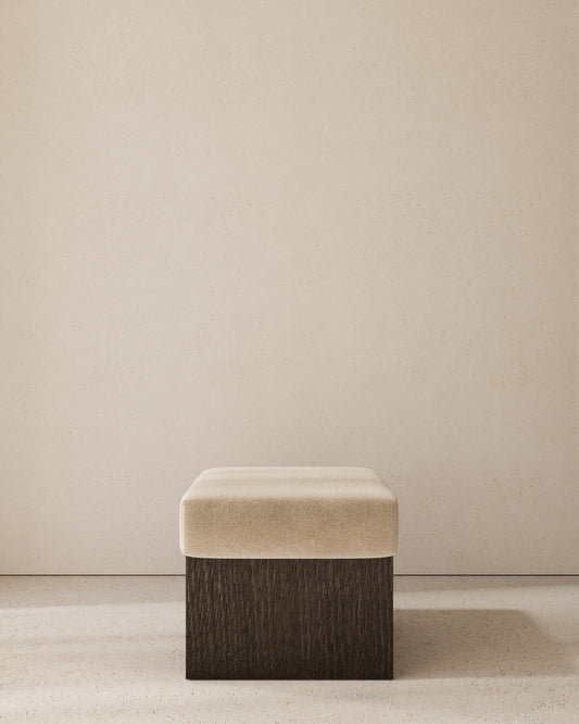 Dot Upholstered Cube Stool