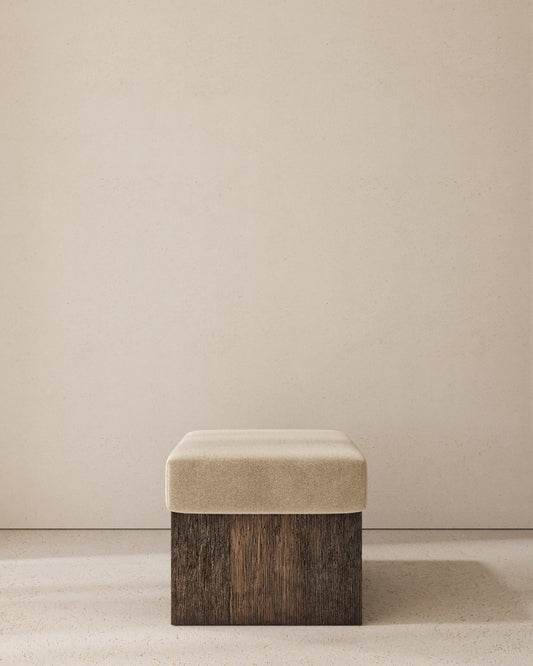 Dot Upholstered Cube Stool