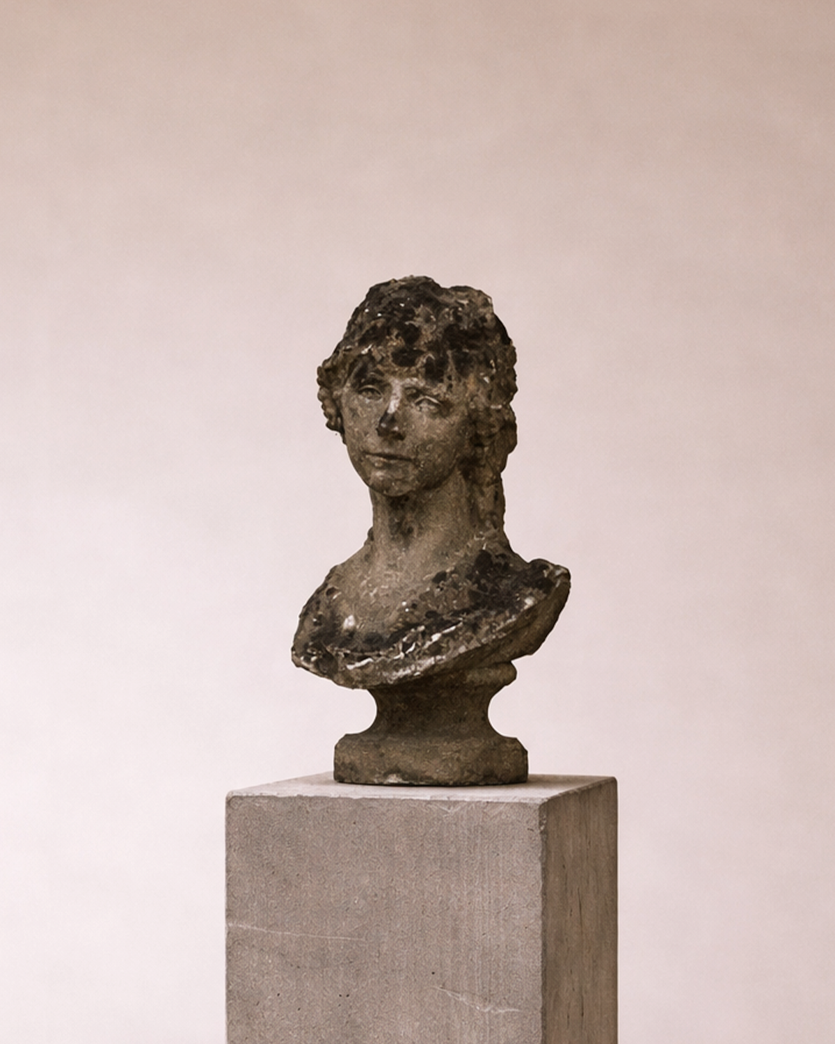 Fragmented Marble-Style Bust