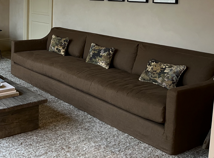 Linen Couch | Linen Sofa - Large